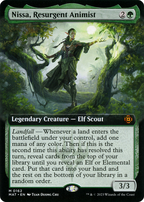 Nissa, Resurgent Animist (MAT-162) - mythic: (Extended Art) - Foil
