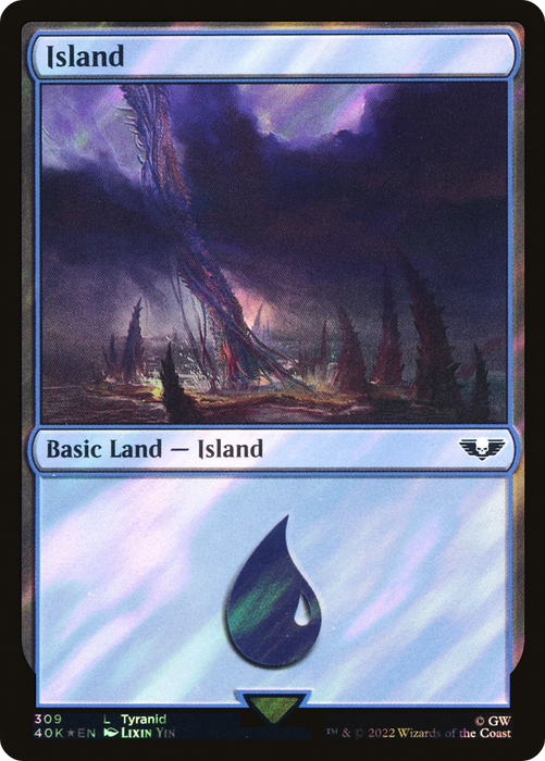 Island (40K-309★) - common - Foil