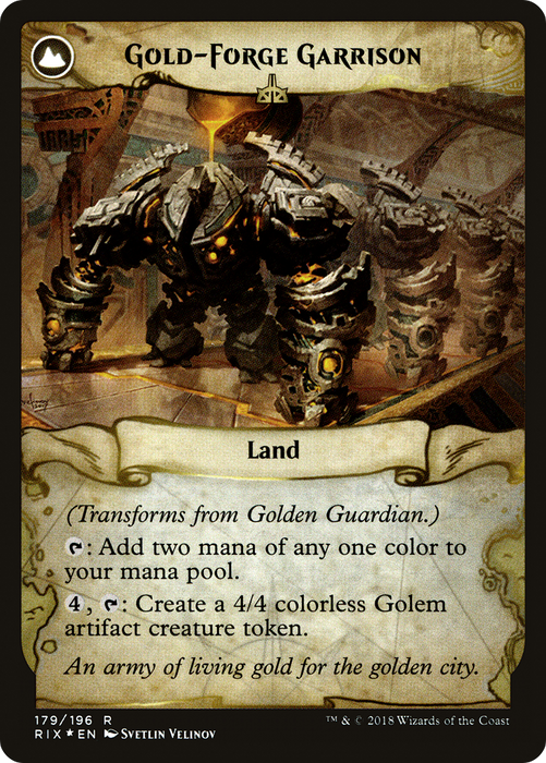Golden Guardian // Gold-Forge Garrison (PRE-179S) - rare: (compasslanddfc) - Foil