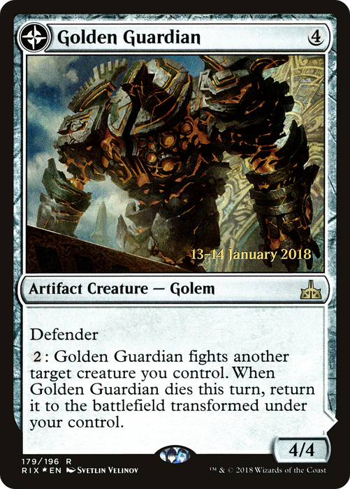 Golden Guardian // Gold-Forge Garrison (PRE-179S) - rare: (compasslanddfc) - Foil