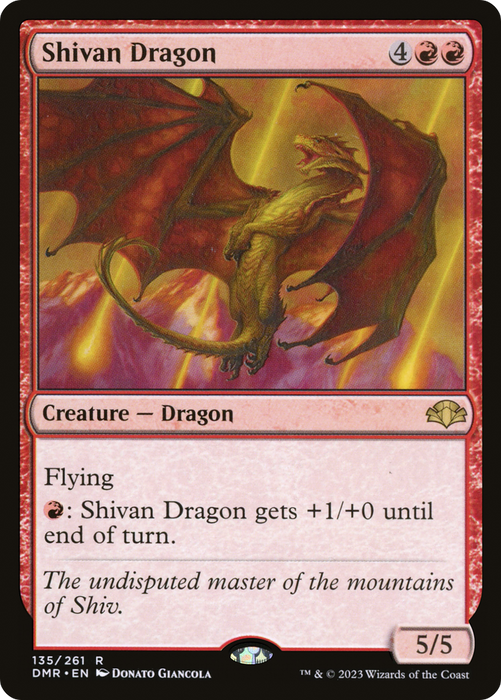 Shivan Dragon (DMR-135) - rare - Foil