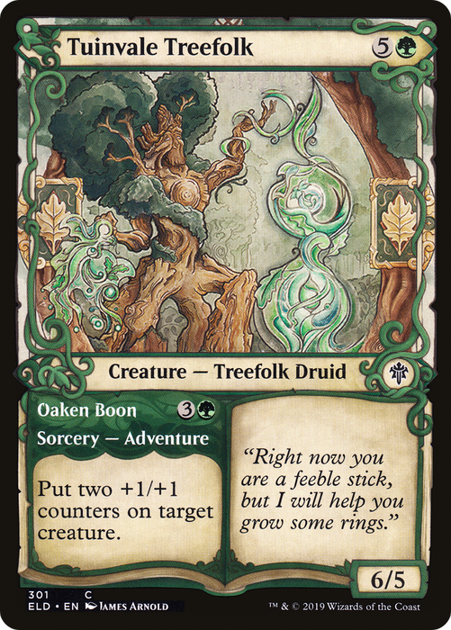 Tuinvale Treefolk // Oaken Boon (ELD-301) - common: (Showcase) - Foil