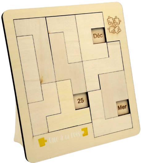 365: wooden puzzle calendar (French)