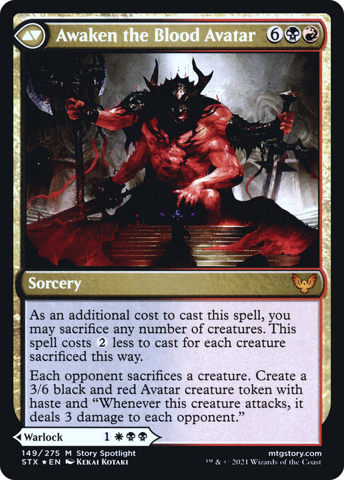 Extus, Oriq Overlord // Awaken the Blood Avatar (PRE-149S) - mythic - Foil
