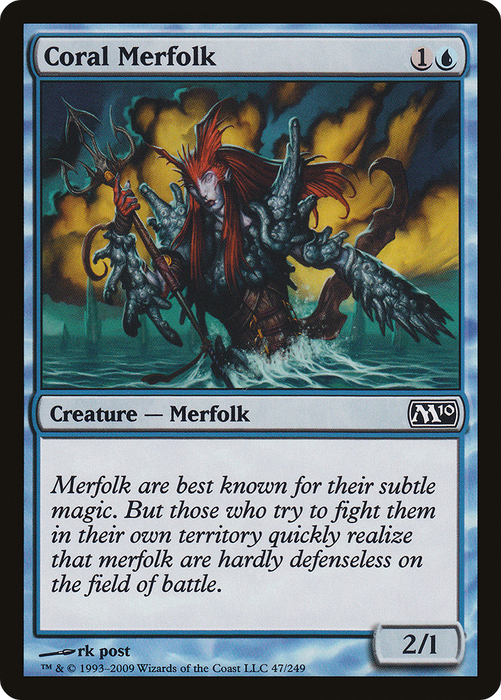 Coral Merfolk (M10-047) - common - Foil