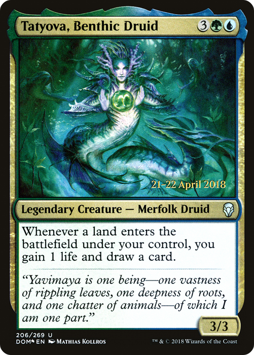 Tatyova, Benthic Druid (PRE-206S) - uncommon - Foil