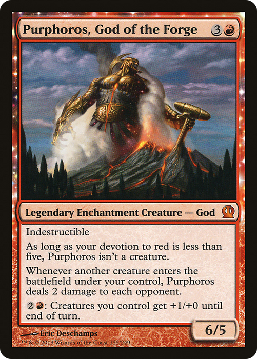 Purphoros, God of the Forge (THS-135) - mythic: (enchantment)
