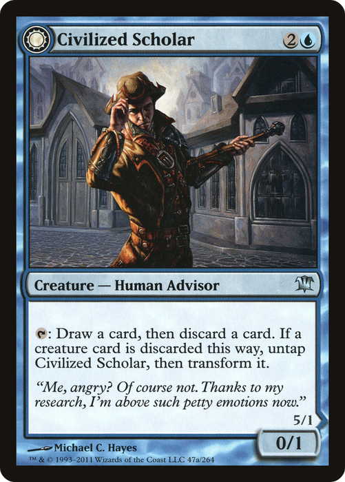 Civilized Scholar // Homicidal Brute (ISD-047) - uncommon: (Double Faced Transform) - Foil