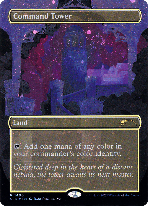 Command Tower (SLD-1496★) - rare (Borderless) - Foil