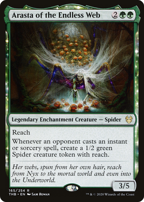 Arasta of the Endless Web (THB-165) - rare: (enchantment) - Foil