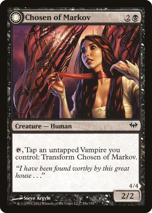 Chosen of Markov // Markov's Servant (DKA-055) - common: (Double Faced Transform) - Foil