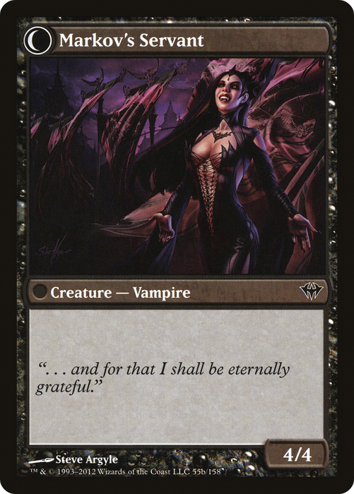 Chosen of Markov // Markov's Servant (DKA-055) - common: (Double Faced Transform) - Foil