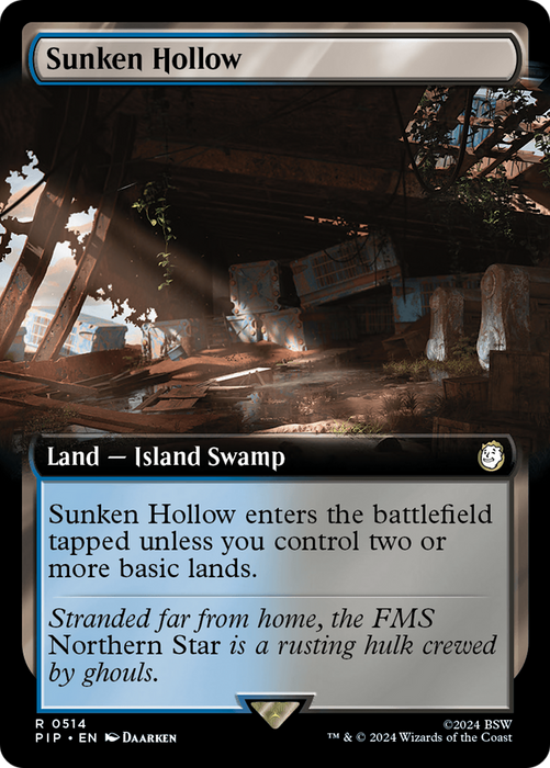 Sunken Hollow (PIP-514) - rare: (Extended Art) - Foil