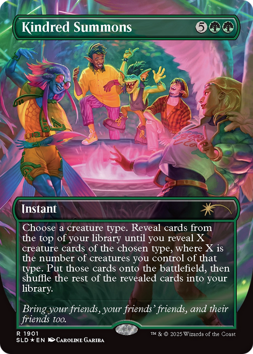 Kindred Summons (Double Rainbow Foil) (SLD-1901) - rare - Foil