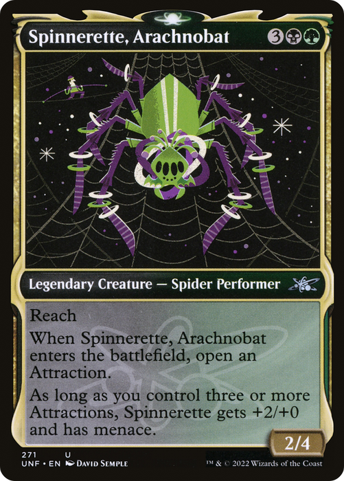 Spinnerette, Arachnobat (UNF-271) - uncommon: (Showcase) - Foil