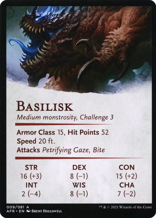 Underdark Basilisk // Basilisk (AAFR-009) - common (Borderless) - Foil