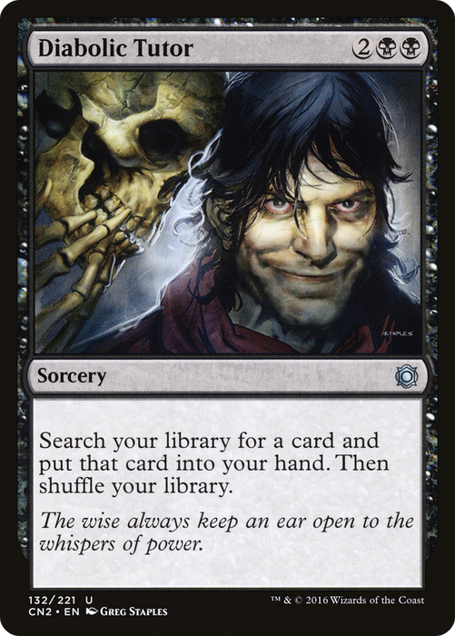 Diabolic Tutor (CN2-132) - uncommon - Foil