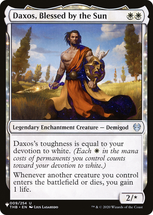 Daxos, Blessed by the Sun (LIST-THB-9) - uncommon: (enchantment)