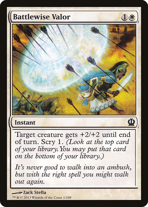 Battlewise Valor (THS-001) - common - Foil