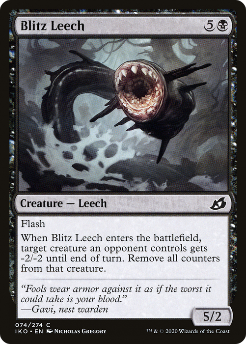 Blitz Leech (IKO-074) - common - Foil