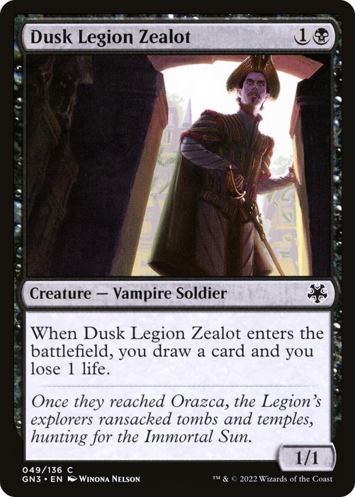 Dusk Legion Zealot (GN3-049) - common