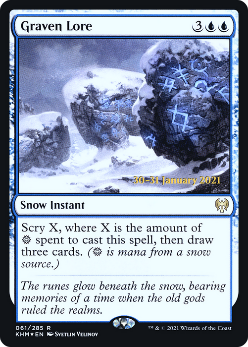 Graven Lore (PRE-61S) - rare: (snow) - Foil