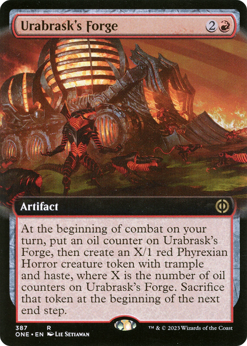 Urabrask's Forge (ONE-387) - rare: (Extended Art) - Foil