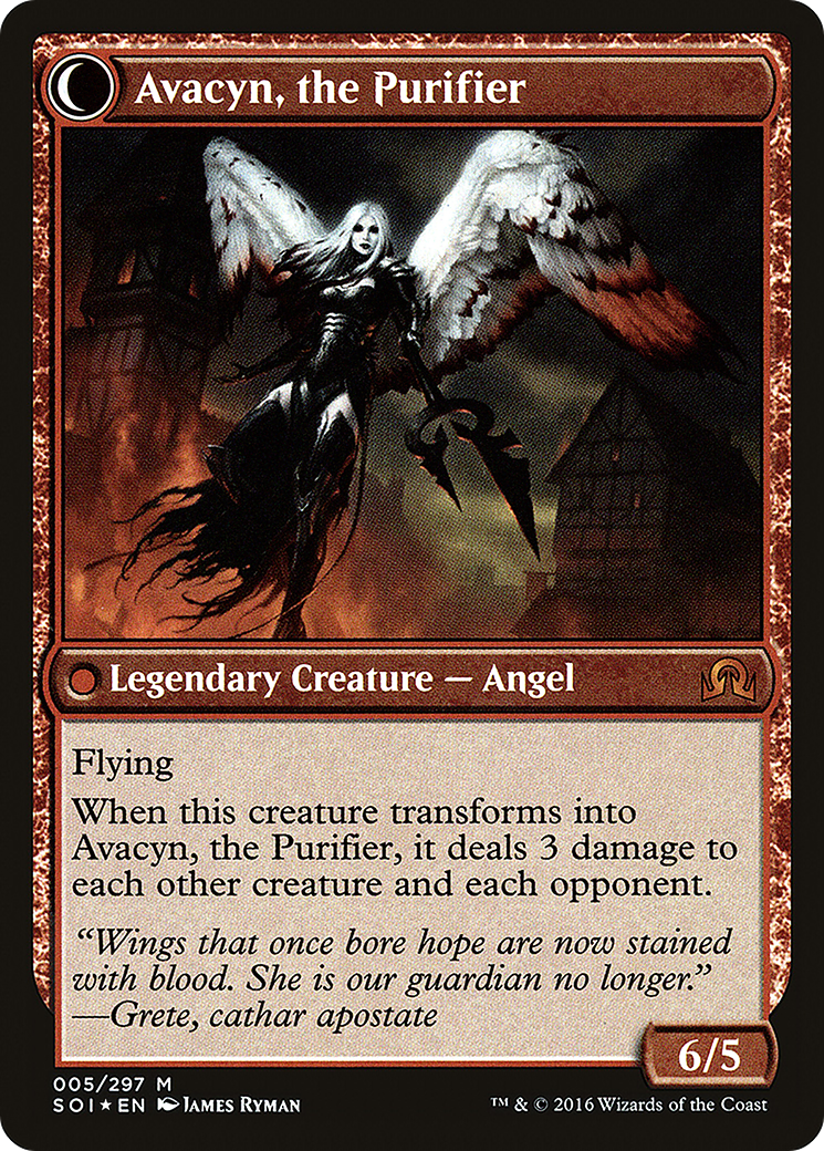 Archangel Avacyn // Avacyn, the Purifier (PRE-05S) - mythic: (Double Faced Transform) - Foil