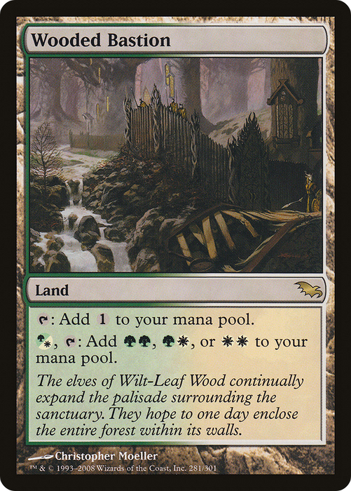 Wooded Bastion (SHM-281) - rare - Foil