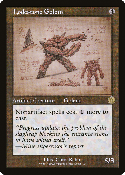 Lodestone Golem (BRR-092) - rare - Foil