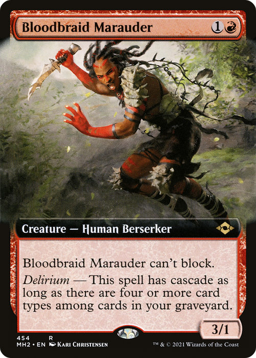 Bloodbraid Marauder (MH2-454) - rare: (Extended Art)