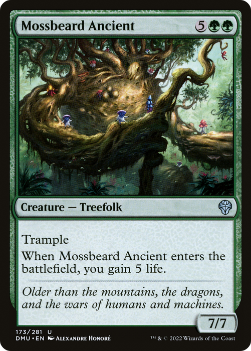 Mossbeard Ancient (DMU-173) - uncommon - Foil
