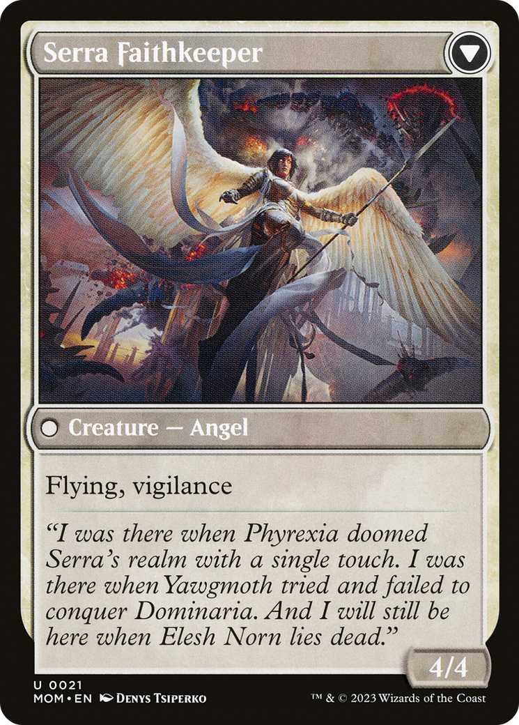 Invasion of Dominaria // Serra Faithkeeper (MOM-021) - uncommon