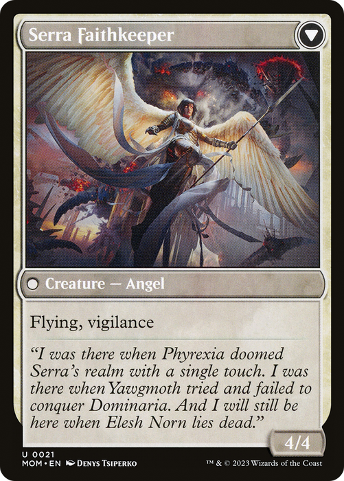 Invasion of Dominaria // Serra Faithkeeper (MOM-021) - uncommon - Foil
