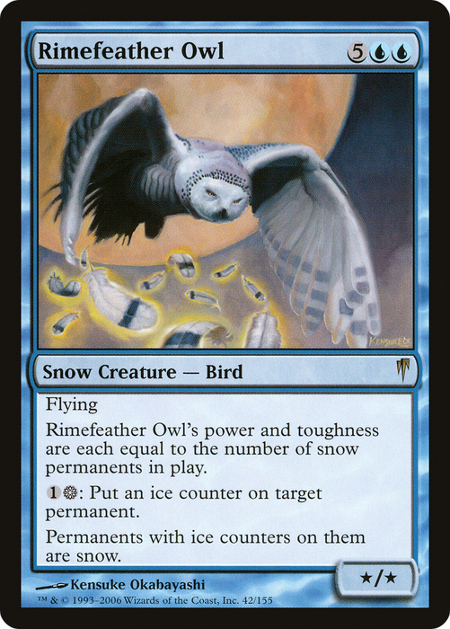 Rimefeather Owl (CSP-042) - rare - Foil