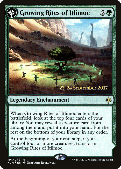 Growing Rites of Itlimoc // Itlimoc, Cradle of the Sun (PRE-191S) - rare: (compasslanddfc) - Foil