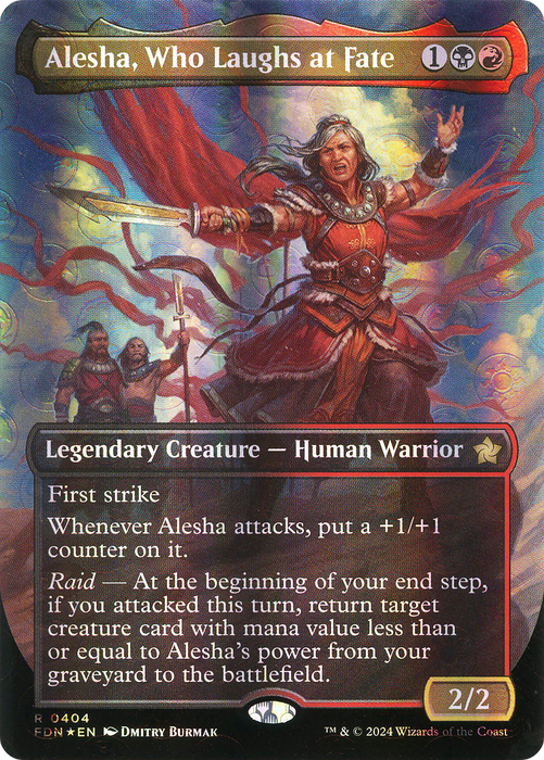 Alesha, Who Laughs at Fate (FDN-404) - rare (Borderless) - Foil
