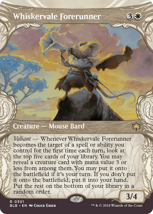 Whiskervale Forerunner (BLB-301) - rare: (Showcase) (Borderless) - Foil
