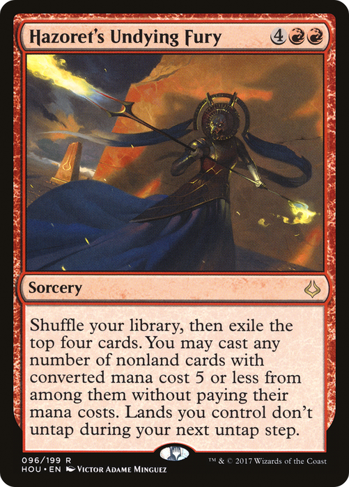 Hazoret's Undying Fury (HOU-096) - rare - Foil