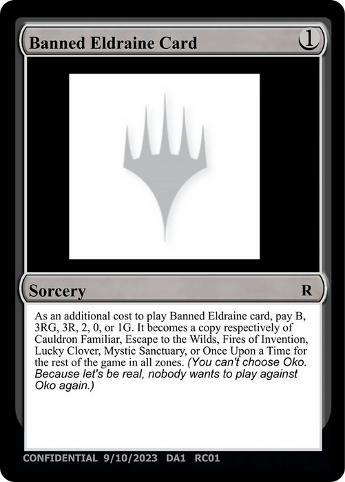 Banned Eldraine Card (UNK-RC01A) - rare
