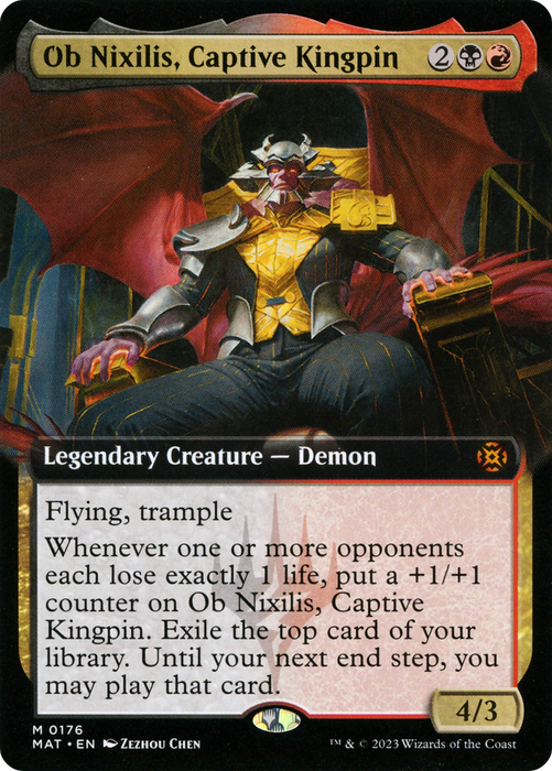 Ob Nixilis, Captive Kingpin (MAT-176) - mythic: (Extended Art) - Foil