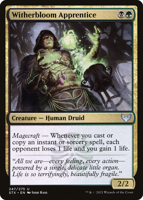 Witherbloom Apprentice (STX-247) - uncommon - Foil