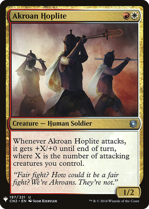Akroan Hoplite (LIST-CN2-197) - uncommon