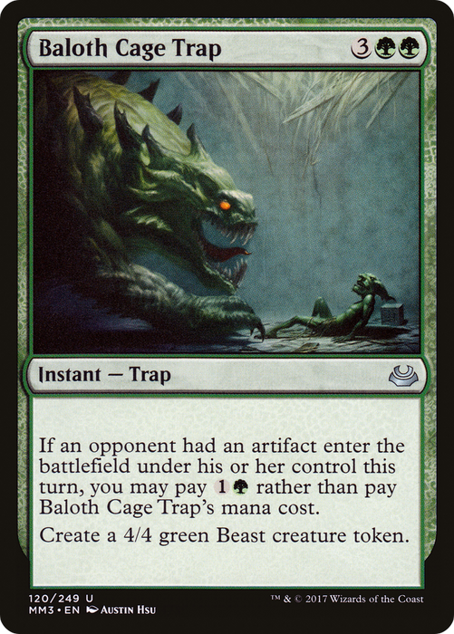 Baloth Cage Trap (MM3-120) - uncommon