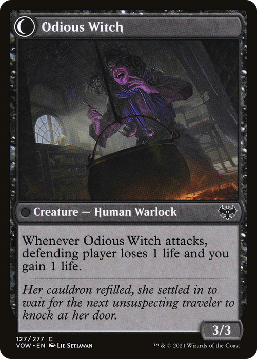 Ragged Recluse // Odious Witch (VOW-127) - common: (Double Faced Transform)