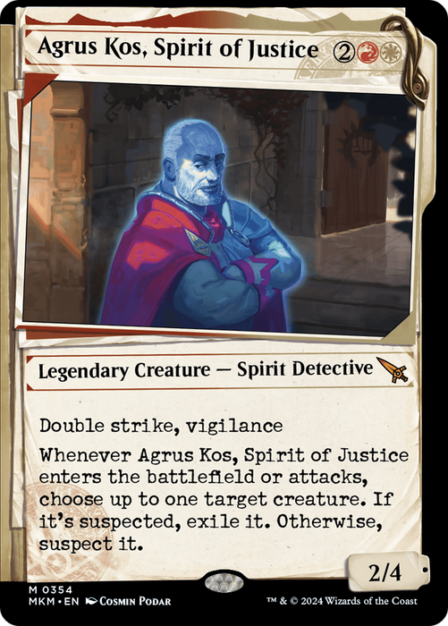 Agrus Kos, Spirit of Justice (MKM-354) - mythic: (Showcase) - Foil