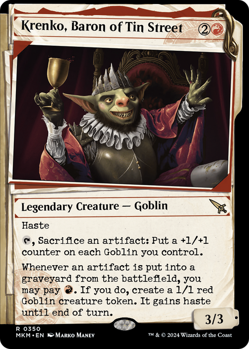 Krenko, Baron of Tin Street (MKM-350) - rare: (Showcase) - Foil