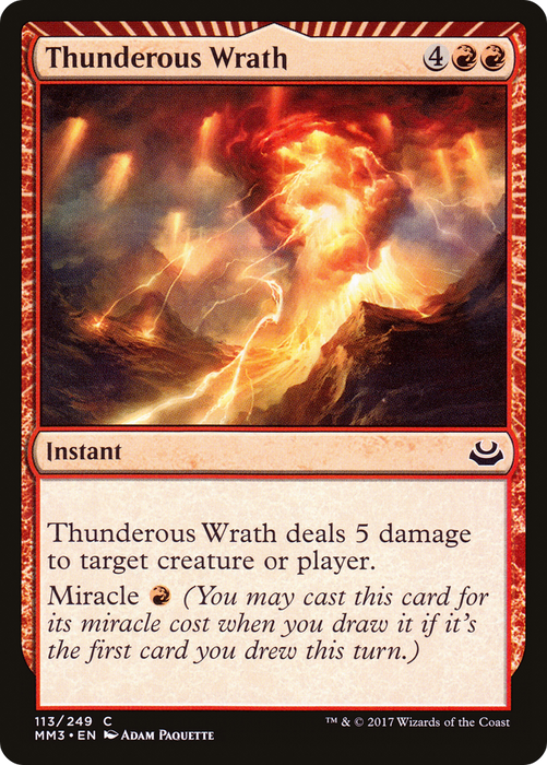 Thunderous Wrath (MM3-113) - common: (miracle) - Foil
