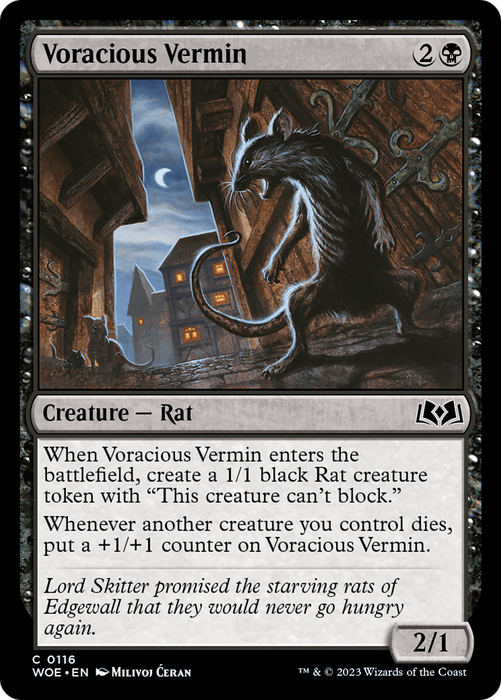Voracious Vermin (WOE-116) - common - Foil