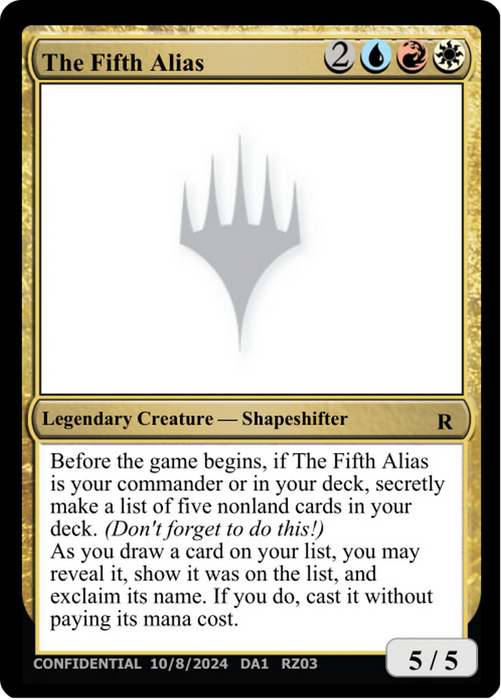 The Fifth Alias (UNK-RZ03G) - rare